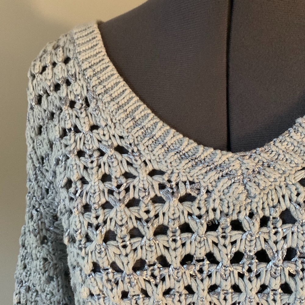 Blue v-neck sweater